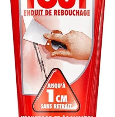 Sader Rebouche Tout – Enduit de Rebouchage Intérieur Prêt à l’Emploi – Tous Supports – Rebouchage et Égalisation de Trous et Fissures Jusqu’à 1 cm – Joint Plaque de Plâtre – 1 Tube 330 g