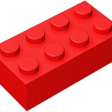 Lot de 100 Briques Classiques 2 x 4 - Compatible avec Les Marques Top - Les Amateurs de MOC - Couleurs : Rouge